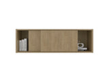 Slana Wall Cabinet, 2 Sliding doors, 1 Shelf, Natural Oak B097P474309