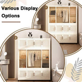 Portable Wardrobe Closet Storage Organizer for Clothes,Clothes Dresser,12 Magnetic Doors-12 Cubes & 35237232