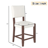 Mid Century Modern Bar Stools Set of 4, 40.4" Counter Stools Back, Linen Upholstered Barstools N752P269653K