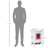 22" Free standing Electric Fireplace Stove, Fire Place Heater with Realistic Flame Effect, Overheat 48068853