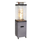 ZNTS 16 Inch x 61 Inch Height Outdoor Propane Gas Fire Heater With Tempered Glass W2029120098