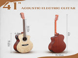 KMA201 41-inch Willow panel guitar with matte binding, comes with a 15W amplifier, bag, tuner, 55125216