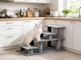 2/3/4-Step Pet Stairs, Flexible Setup Cat Stairs for Bed & Sofa, Gray 02303451
