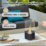 Wave-shaped Tabletop Bio Ethanol Fireplace Indoor Outdoor,Portable Table Top Fire Pit Fuel 70477259