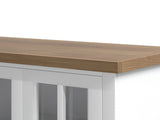 97 inch Fireplace TV Stand Console for TVs up to 100 inches, Minimal Assembly, Jasmine Whitewash and B108P160230
