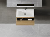 24'' Floating Bathroom Vanity with Sink, Wall-Mounted Striped Storage Cabinet with Soft-Close Drawer W1573P265193