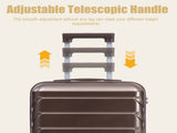 20 Inch ABS Hard Shell Travel Checked Luggage - Scratch Resistant Surface Four Multi-Directional W2787P500233