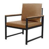 ZNTS Lounge, living room, office or the reception area Leathaire accent arm chair with Extra thick padded W1359P194171