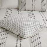 King/Cal King 3 Piece Cotton Jacquard Duvet Cover Set B03596506