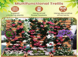 2-in-1 Wooden Raised Garden Bed with Trellis - Solid Wood , 16"x16"x48" Size 12098598