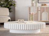 Fluted Storage Table with Lift-Off Lid, Sleek Texture, Perfect for Modern Living W3081P389043