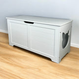 39.4" Top open Cat Litter Box Enclosure Furniture, Cat Washroom, Hidden Litter Box Cover, Cabinet W1412P176880