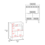 Vance 40" High Bar Cabinet with Six Bottle Cubbies, Two Double Door Cabients, Four Shelves, Living B200P253743