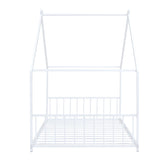 Twin Size Metal House Bed, White MF305886AAK