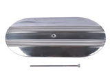 15" Oval Half Finned Polished Aluminum Air Cleaner Filter Fits for Chevy Ford Mopar SBC BBC 350 24596403