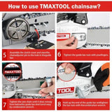 TMAXTOOL 62cc Powerful 20 inch Gas Chainsaw with 2 Stroke - Perfect for Pruning, Limbing, and W3676P337561