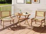 26" x 27" Solid Acacia Wood Foldable Round Side Table, 180 LBS Weight Capacity Patio End Table 61714153