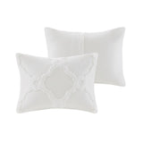 Full/Queen 3 Piece Tufted Cotton Chenille Geometric Duvet Cover Set B03597334