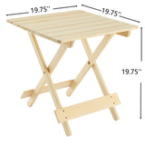 Folding Square Table Patio Outdoor solid wood Table for Backyard, Balcony, Portable Design 94342965