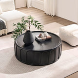 ZNTS 35.43'' Round Center Coffee Table for Living Room FiberglassTable,Modern Design Coffee Table for W2582P250721