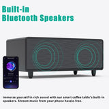 Modern Smart Coffee Table with Built-in Fridge, Bluetooth Speaker, Wireless Charging, Touch Control W1172P175395