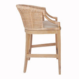 Handcrafted Rattan Counter Stool 25" H B035129478