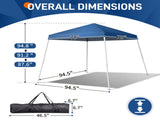 2.4 x 2.4m Portable Home Use Waterproof Folding Tent Blue 15855480