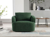 30.3"W Boucle Upholstered Swivel Accent Barrel Chair and Comfy Round Accent Single Sofa Chair, 360 W3188P400933