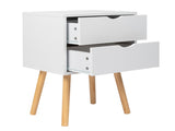 40*30*60cm Simple And Modern White Cabinet, Wood Color Legs, MDF Spray Paint, High Legs, Two 44698952