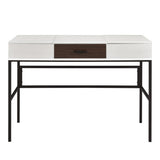 Natural and Black Writing Desk with USB Port B062P209216