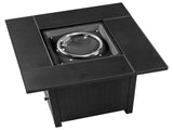 28-Inch Fire Table50000 BTU Gas Firepit with Volcanic Stone Black 55999158