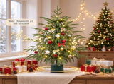 2 FT Rotating Pre-Lit Mini Christmas Tree with 8 Songs, Warm White LED Lights, PE Artificial Spruce 20392552
