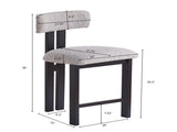 26.5'' Stylish Round Stools with Low Back - Comfortable Upholstered Seat & Black Metal Frame for N780P236628G