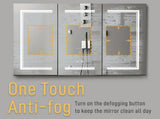 LED Bathroom Wall Cabinet, 3 Door Bathroom Mirror Cabinet, white 13234989