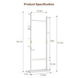 ZNTS Coat Racks solid wood hanger 23.6* 11*64.1in Solid environmental protection easy to assemble W2987P225476