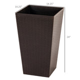 3 PCS Indoor Planters with Drainage Hole Brown 25926186