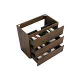 Alice-30F-105,Floor cabinet WITHOUT basin, Walnut color, With three drawers, Pre-assembled W1865107748