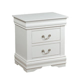 1pc Traditional Classic White Finish 2-Drawers Nightstand Wooden Bedroom Furniture B2741P322601