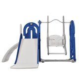 ZNTS Toddler Slide and Swing Set 5 in 1, Kids Playground Climber Slide Playset with Basketball Hoop PP297714AAC