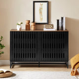 6 Drawer Double Dresser with Slatted Grille Striped Drawer, Modern Style Dresser, High-Quality MDF W578P193307