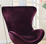 ZNTS Purple Flannelette Fabric Accent Chair w Ottoman Contemporary Modern Living Room Furniture Chic High B011P214555