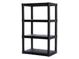 4-Shelf Standard Duty Plastic Storage Shelves, 48 x 21 x 14, 200lb Capacity 04180428