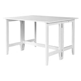 TOPMAX Farmhouse Wood Extendable Dining Table with Drop Leaf for Small Places, White N717P195019K