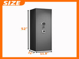 52" Tall Black Rifle Safe, Biometric & Keypad Lock, Adjustable Gun Racks with Built-in Alarm System, 54529138