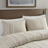 King 3 Piece Cotton Yarn Dyed Duvet Cover Set B03595781