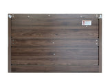 Walnut Entryway Shoe Storage Cabinet with Slatted Doors, Modern Wooden Hallway Console Table with W3417P524604