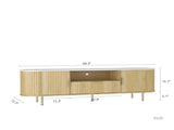 Lving Room Floor-standing TV Cabinet with 16 Color LEDs, Entertainment Center with Storage Doors, TV 57658410