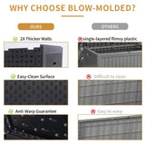 260 Gallon Resin Outdoor Deck Box Waterproof, Extra Large Patio Storage Box with Lockable Storage W2556P285463