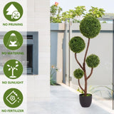 Spiral for indoor outdoor decoration artificial boxwood topiary ball tree 2025 High quality green W2945P279017