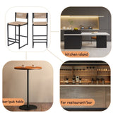 Kitchen Bar Stools with Footrest Set of 2 Paper Rope Weave Dining Chairs Counter Height Barstool W1757P254841